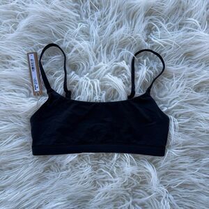 Skims Fits Everybody Scoop Neck Bralette Onyx Size Small